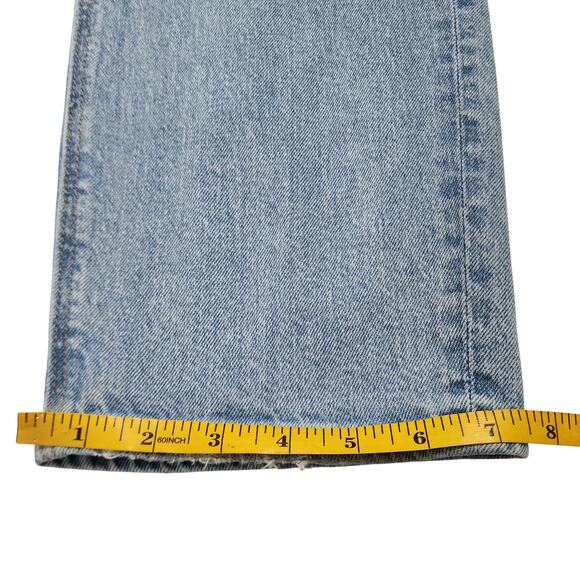 American Eagle Womens Super High Rise Straight Jean Size 8 Light Wash Denim - Picture 15 of 15